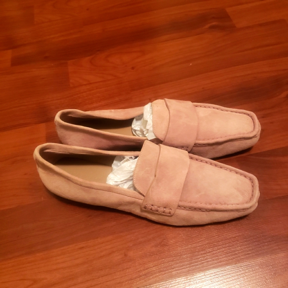 Lafayette 148 New York Loafers * Cream * Suede * Size 40/8.5 * NWOB/T - Picture 8 of 8